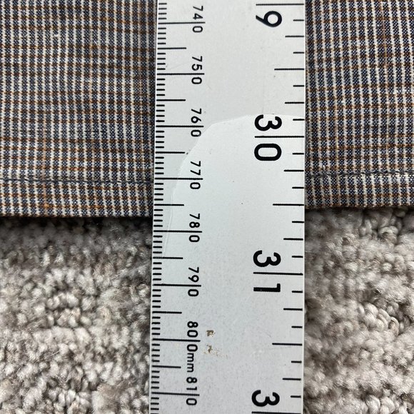 PRANA Shirt Men Extra Large XL Brown Button Down Slim Long Sleeve Casual Hemp - Picture 8 of 9